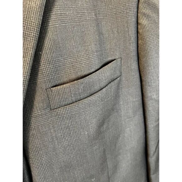 Perry Ellis Portfolio‎ Men's Tonal Plaid 2 PC Wool Suit Jacket Pants - Picture 7 of 15